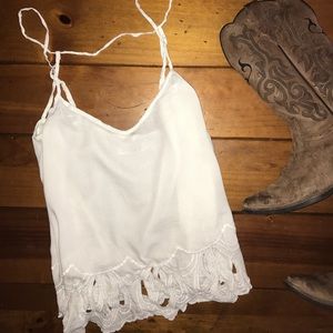 White draped tank by Volcom - Medium